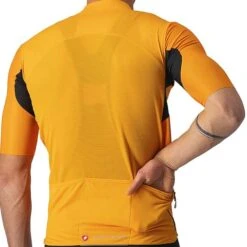 Maillot Castelli Endurance Elite Manche Courte Orange Brillant -Vélo Rabais Boutique ca 4522022 854 003