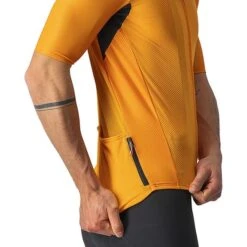 Maillot Castelli Endurance Elite Manche Courte Orange Brillant -Vélo Rabais Boutique ca 4522022 854 004