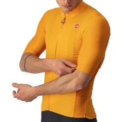 Maillot Castelli Endurance Elite Manche Courte Orange Brillant -Vélo Rabais Boutique ca 4522022 854 005