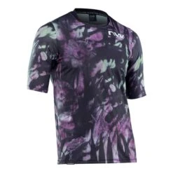 Maillot Northwave Bomb Flower Manche Courte Noir Lilas