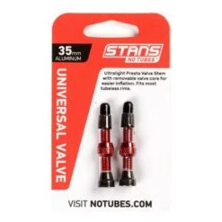 Valves Stan's NoTubes 35 Mm Rouge (2 Unités)