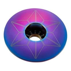 Couvercle De Boîtier De Direction Supacaz Star Capz Anodized Bleue Multicolore