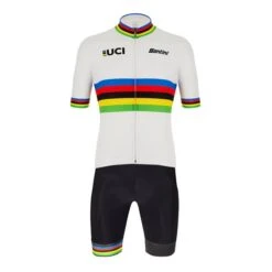 Équipement Santini UCI World Champion 2021 Blanc Noir