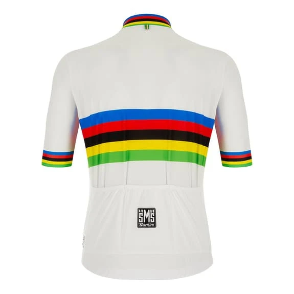 Équipement Santini UCI World Champion 2021 Blanc Noir 4 Équipement Santini UCI World Champion 2021 Blanc Noir – Image 4