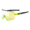 Lunettes Uvex Sportstyle 236 Set Noir Mat Jaune Lime Avec Verres à Effet Miroir Jaune