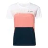 Maillot Vaude Moab VI Manche Courte Blanc Rose Bleu Marine Femme