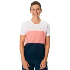 Maillot Vaude Moab VI Manche Courte Blanc Rose Bleu Marine Femme -Vélo Rabais Boutique vu 42339 001 003