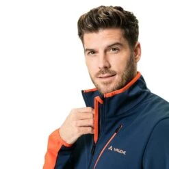 Veste Vaude Matera Softshell Bleu Marine Foncé Rouge -Vélo Rabais Boutique vu 42483 328 005