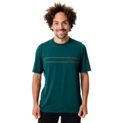 Maillot Vaude Qimsa Logo Manche Courte Vert Eau Orange -Vélo Rabais Boutique vu 43230 371 003